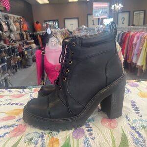 Dr. Martens Black Chunky Heeled Boots